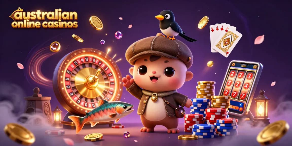 Engage with the vibrant world of australian online casinos through playful characters and electrifying game elements.