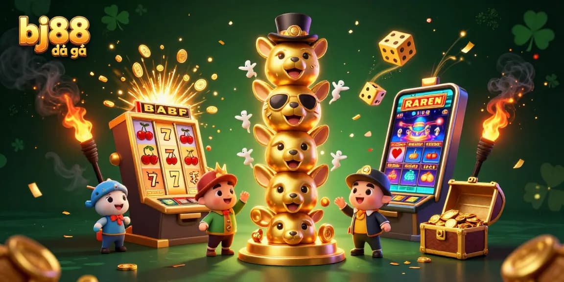 Engage in exciting bj88 đá gà action with a vibrant casino-themed illustration.