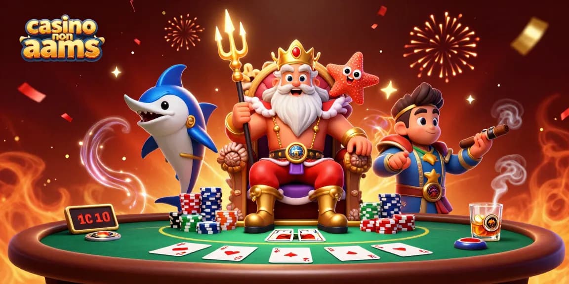Interagisci con i migliori giochi in un vivace ambiente di casinò non AAMS con Nettuno e un setup di poker.