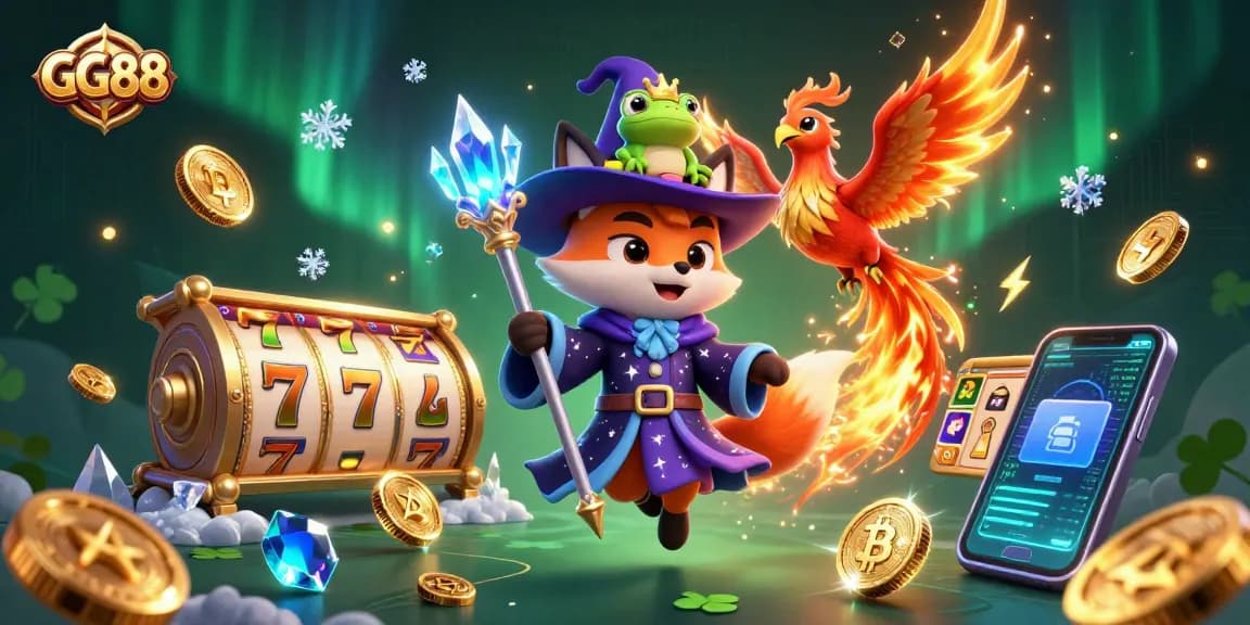 Win big at GG88 with a magical blend of gaming action, featuring slots, crypto coins, and enchanting characters.