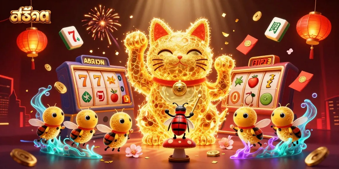 เล่นเกมสล็อต สล็อต ด้วยสัญลักษณ์แห่งโชคลาภที่น่าตื่นเต้นในฉากคาสิโน