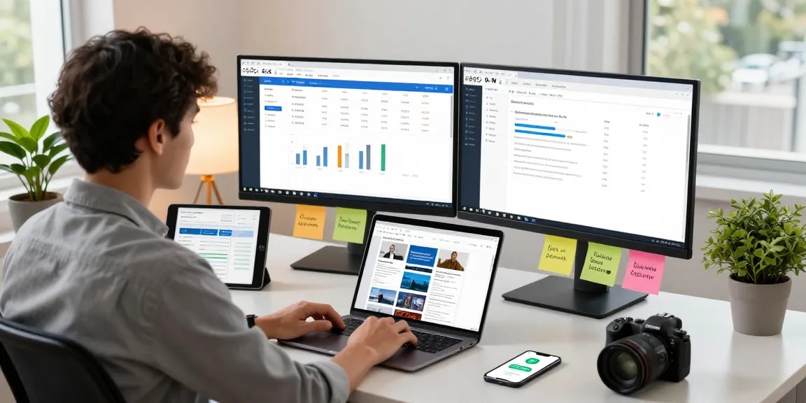 LLG link indexing setup at a modern digital marketing workspace with analytics tools.