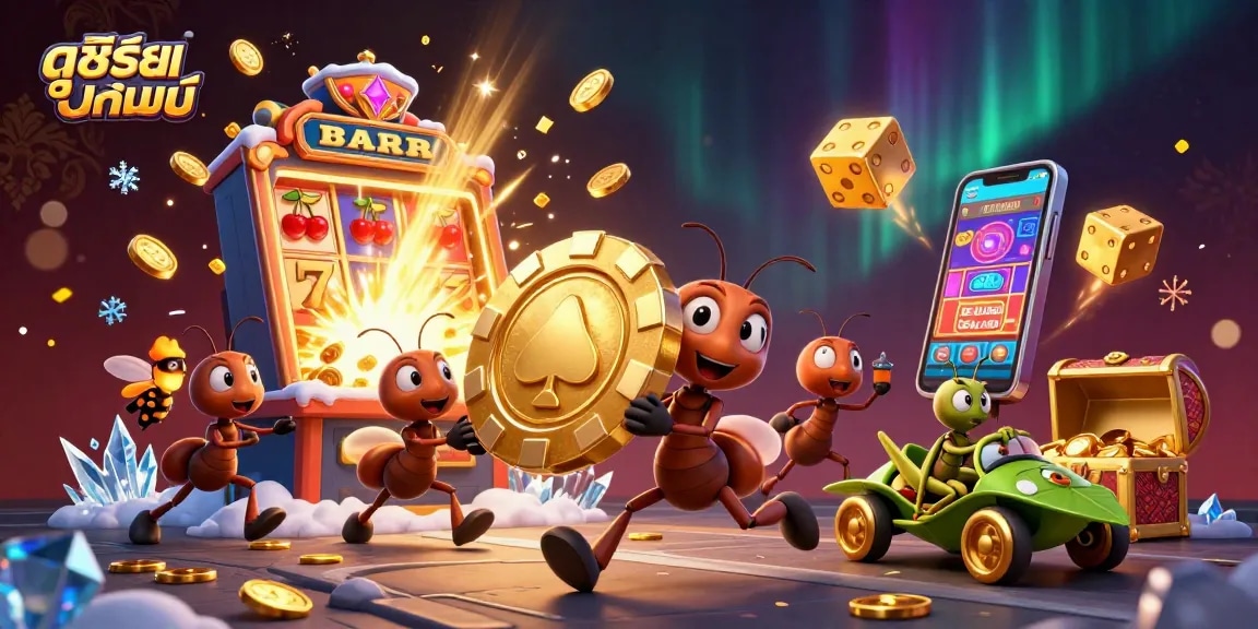 Engage in ดูซีรี่ย์ออนไลน์ as animated ants pull off a heist with poker chips amidst casino chaos.