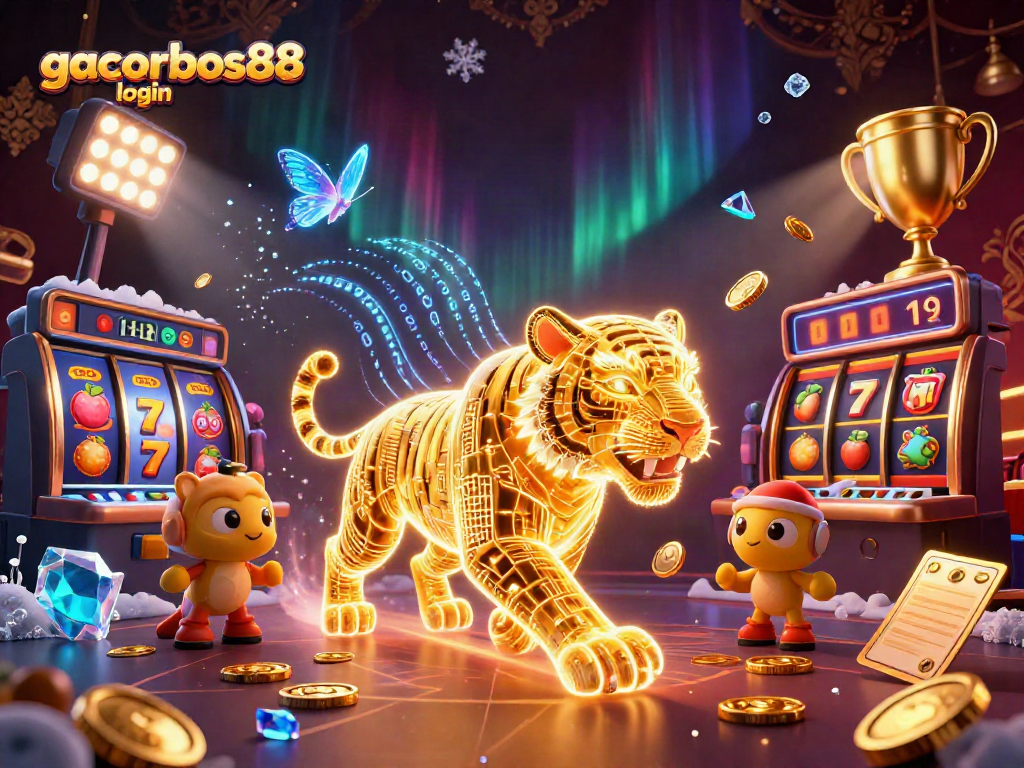 Win big with gacorbos88 login in a vibrant digital casino landscape filled with dynamic gaming elements.