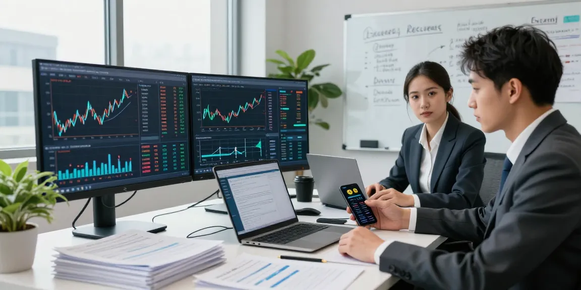 Recover lost crypto assets through professional analysis of cryptocurrency data in a modern office.