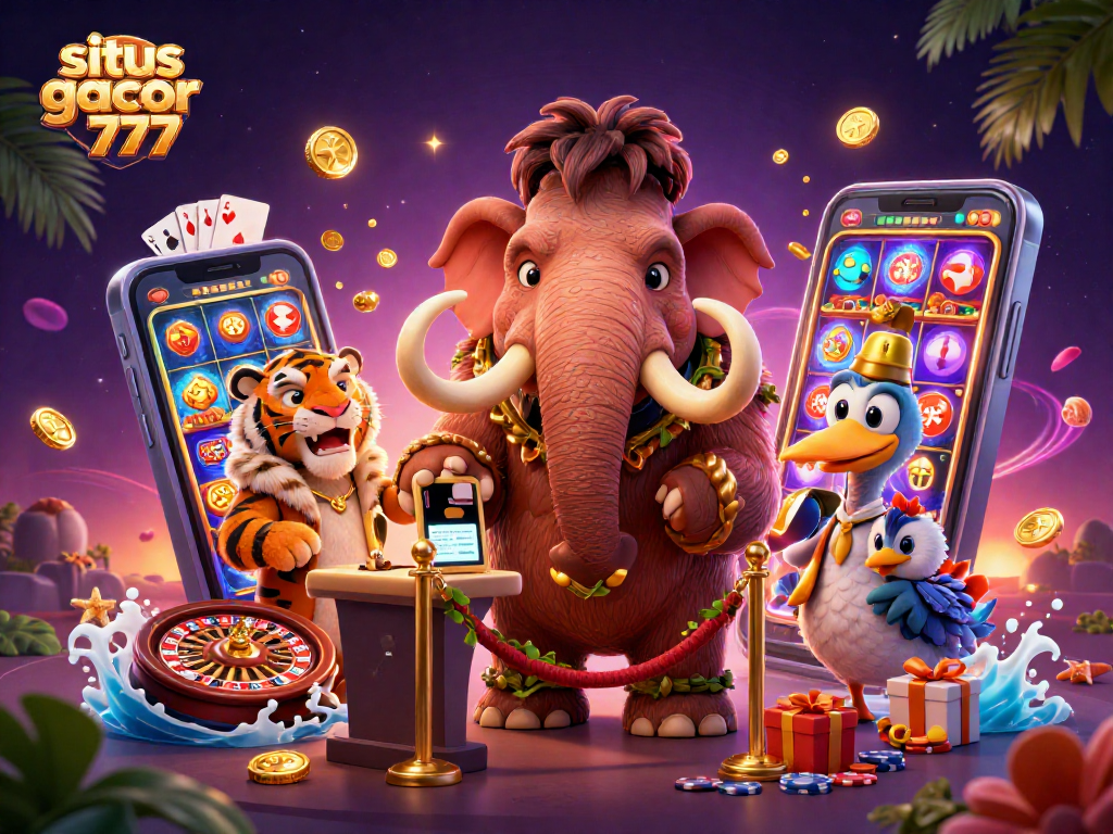 Experience exciting gameplay on situs slot gacor 777 with vibrant 3D casino characters and dynamic slot game elements.
