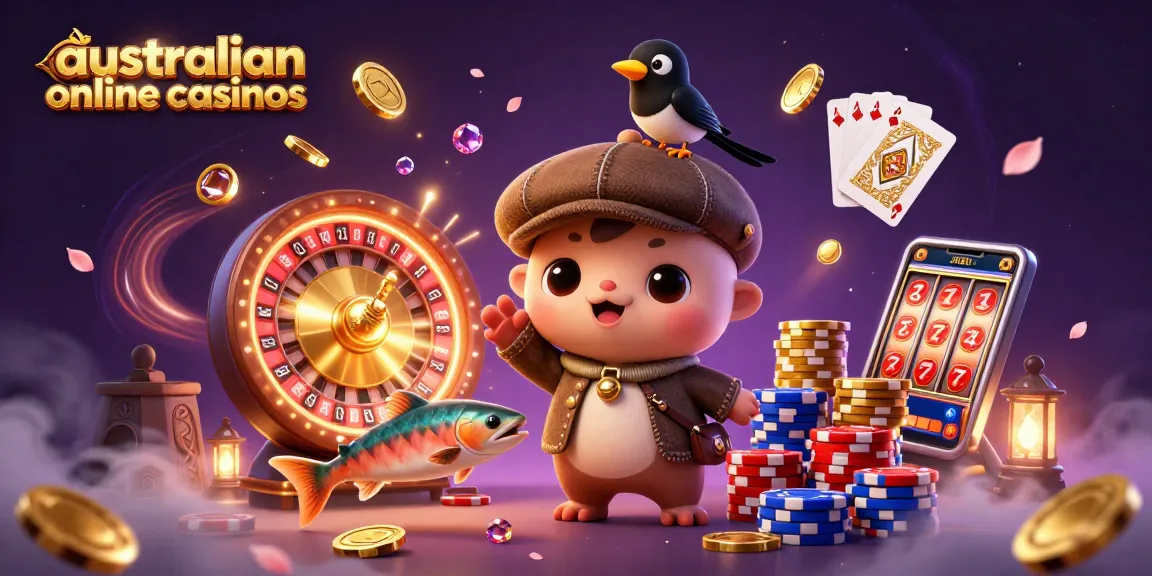 Engage with the vibrant world of australian online casinos through playful characters and electrifying game elements.