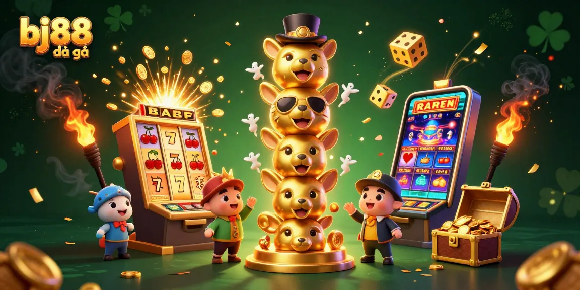 Engage in exciting bj88 đá gà action with a vibrant casino-themed illustration.