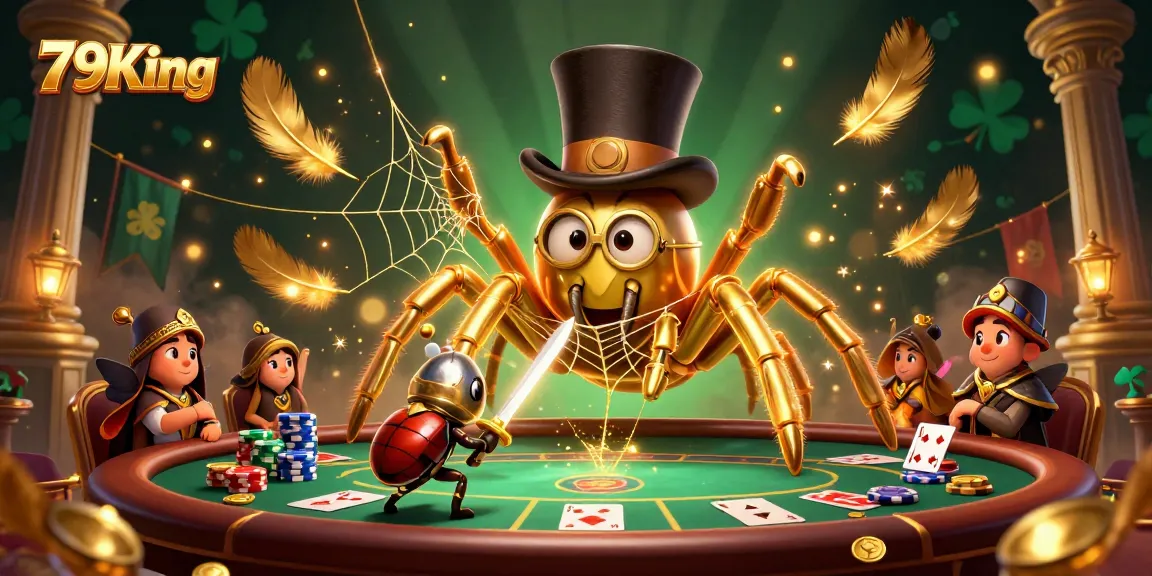 Experience thrilling poker action at 79King with vivid characters and dynamic casino elements.