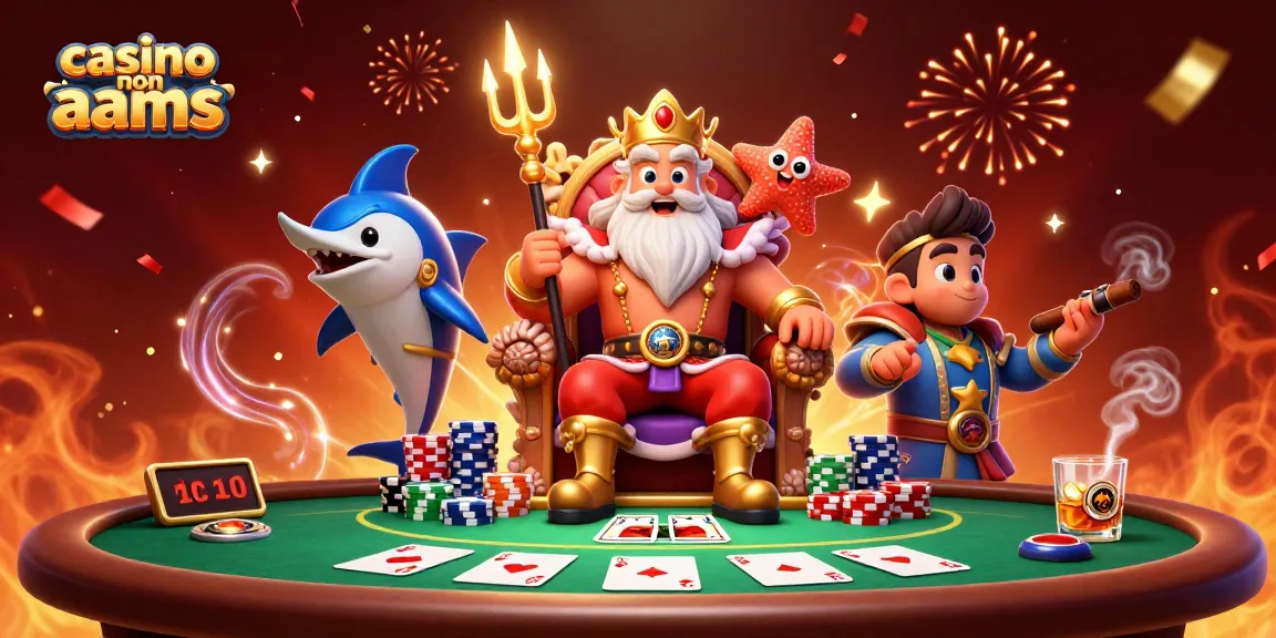 Interagisci con i migliori giochi in un vivace ambiente di casinò non AAMS con Nettuno e un setup di poker.