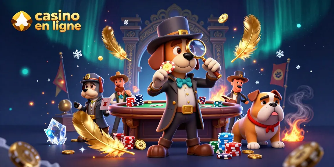 Interagissez avec l'action du casino en ligne, mettant en scène un duo de détectives dans une scène de jeu vibrante remplie de trésors.