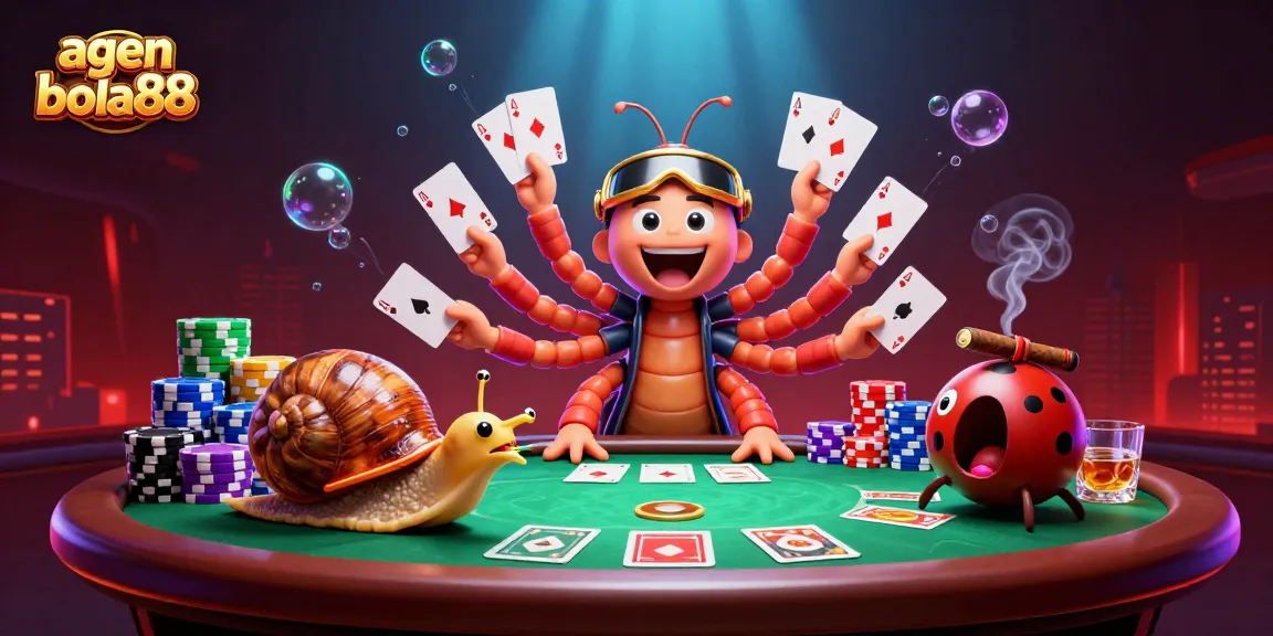 Get ready to bet with agen bola88 in a thrilling 3D casino scene full of excitement.