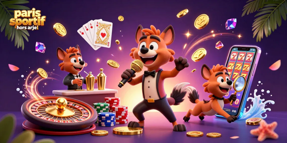 Préparez-vous à parier sur paris sportif hors arjel avec des hyènes animées amusantes dans un casino vibrant.