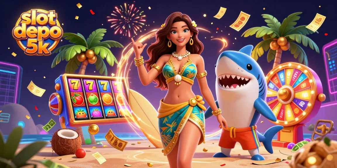 Experience thrilling gameplay and wins with slot depo 5k featuring dynamic slot reels and festive elements.