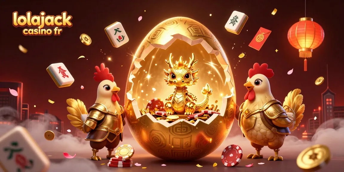Jouez aux machines à sous sur lolajack casino fr avec un dragon doré et des jetons de poker scintillants
