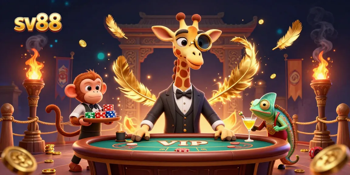 Engage with sv88 by enjoying a vibrant and detailed 3D casino scene filled with excitement.
