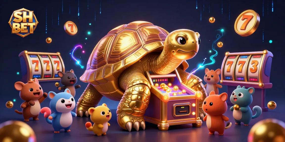 Engage dynamic gaming with SH BET’s colossal golden tortoise pinball machine and lively characters.