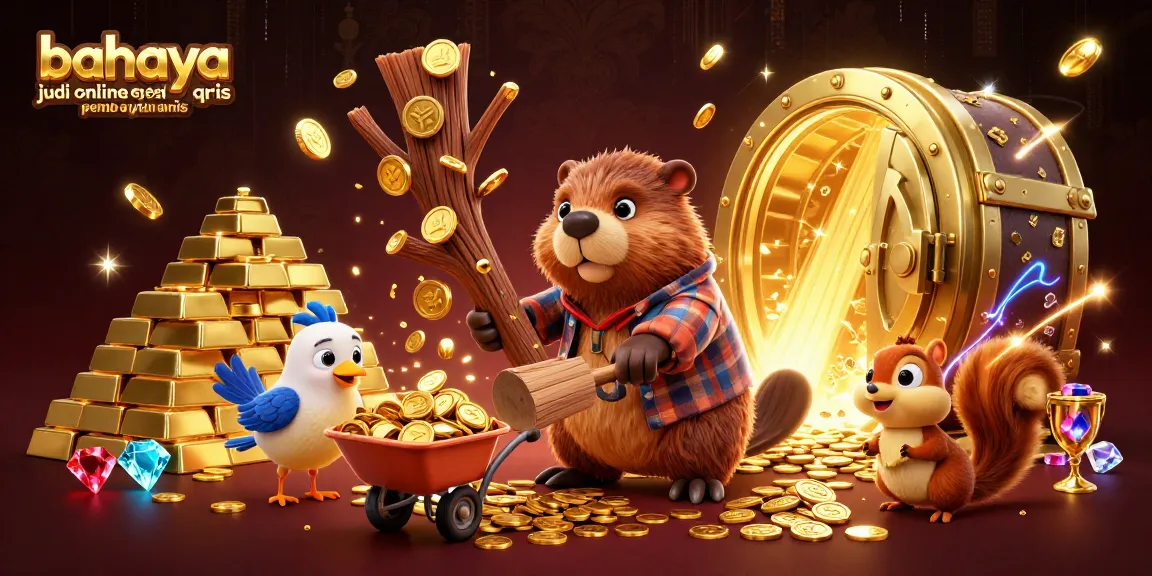Experience the dangers of online gambling using QRIS payments depicted in a colorful scene.