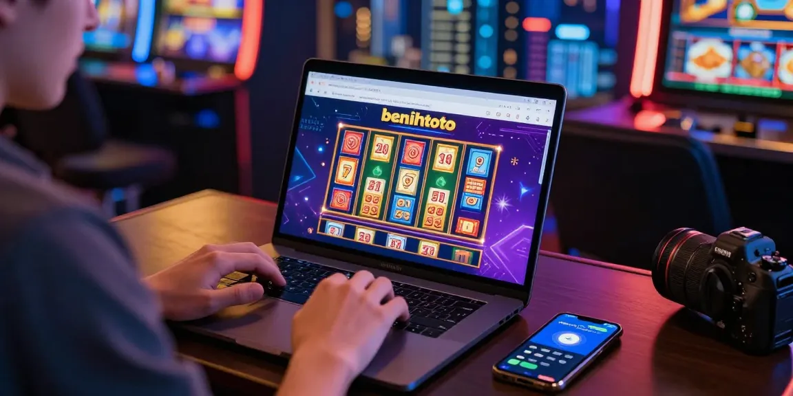 Engaging with benihtoto togel lottery site in a vibrant digital environment.