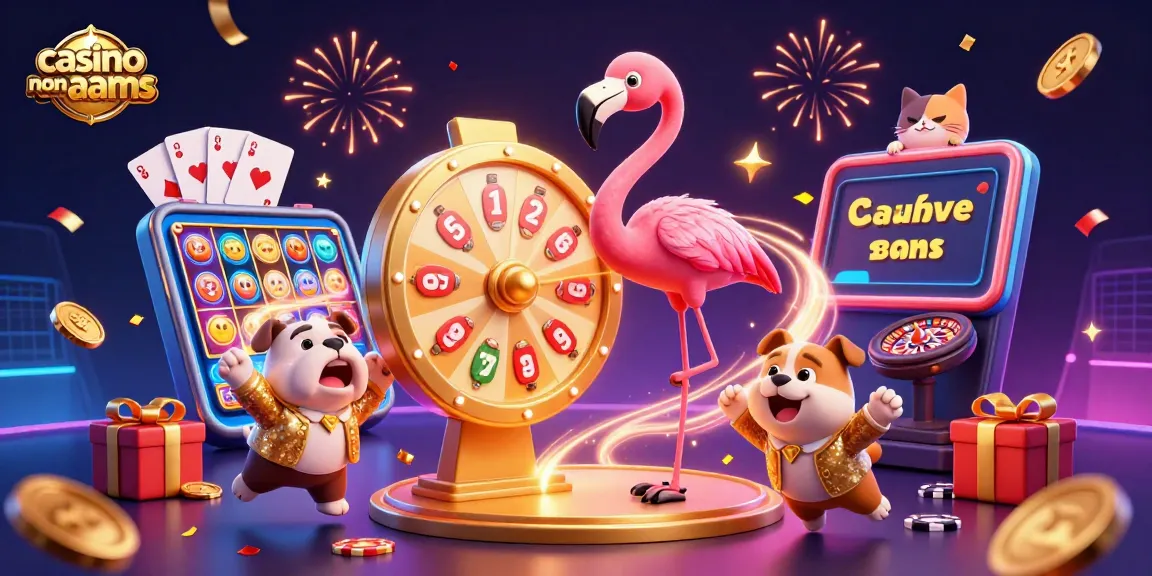 Vivi l'emozione dei casinò non AAMS con una vivace scena di un quiz televisivo che presenta personaggi giocosi.