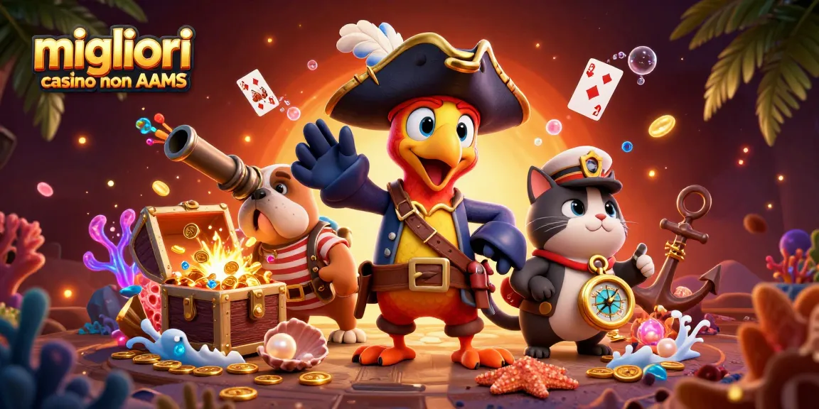 Scopri l'azione emozionante nei migliori casino non AAMS, con personaggi dei cartoni animati pirata 3D vibranti.