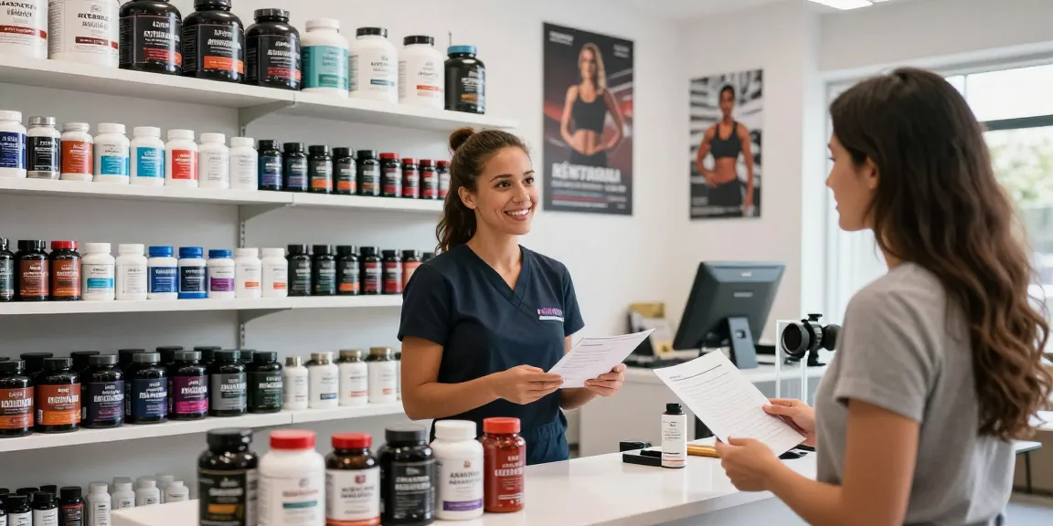Astera Steroids Shop showcasing a wide range of injectables and oral steroids in a modern fitness supplement store.
