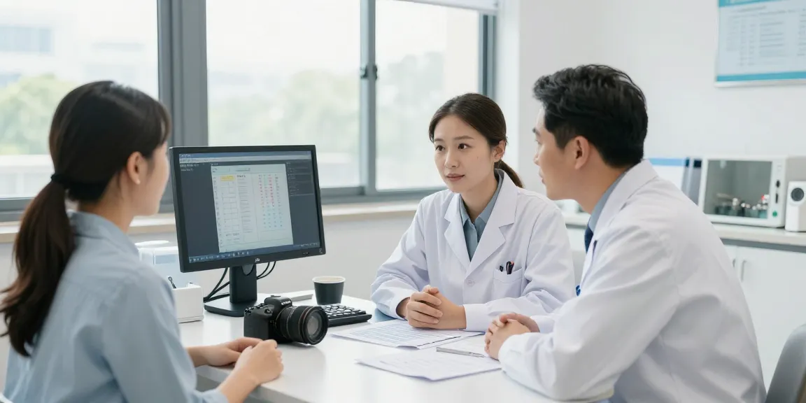 Consultation about icl surgery dry eyes at SNU Eye Clinic, featuring patient and eye specialist in bright medical setting.