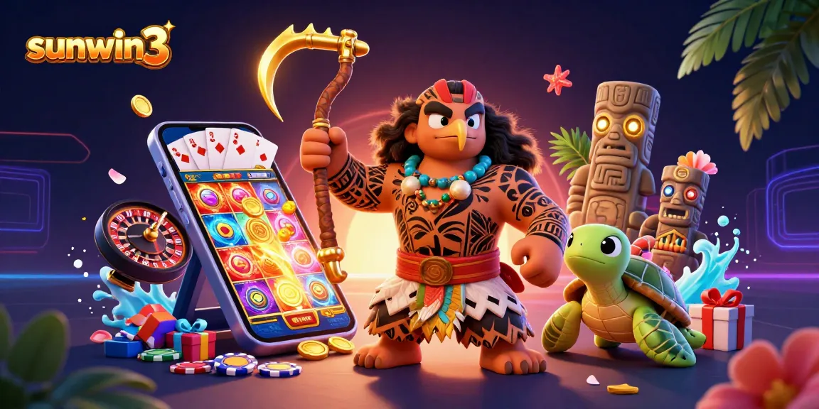 Experience thrilling gameplay with sunwin3 in vibrant, dynamic 3D casino illustration