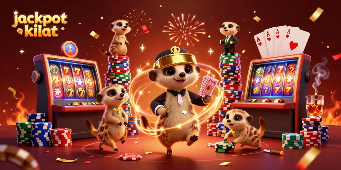 Experience the thrill of jackpot kilat with this vibrant meerkat casino scene filled with action.