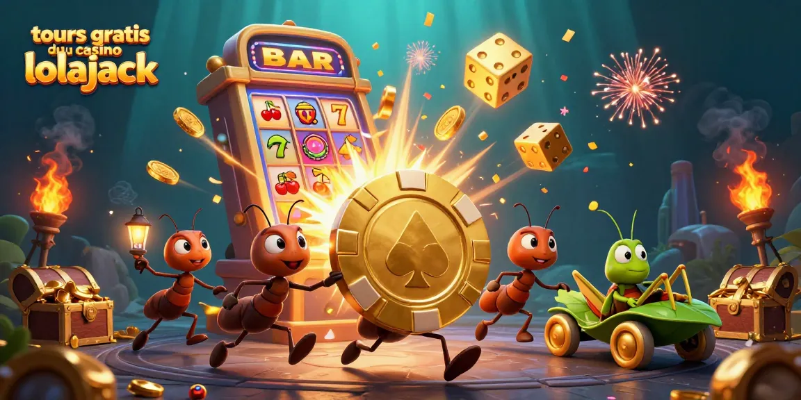 Engage with tours gratuits du casino lolajack through a vibrant 3D adventure illustration.