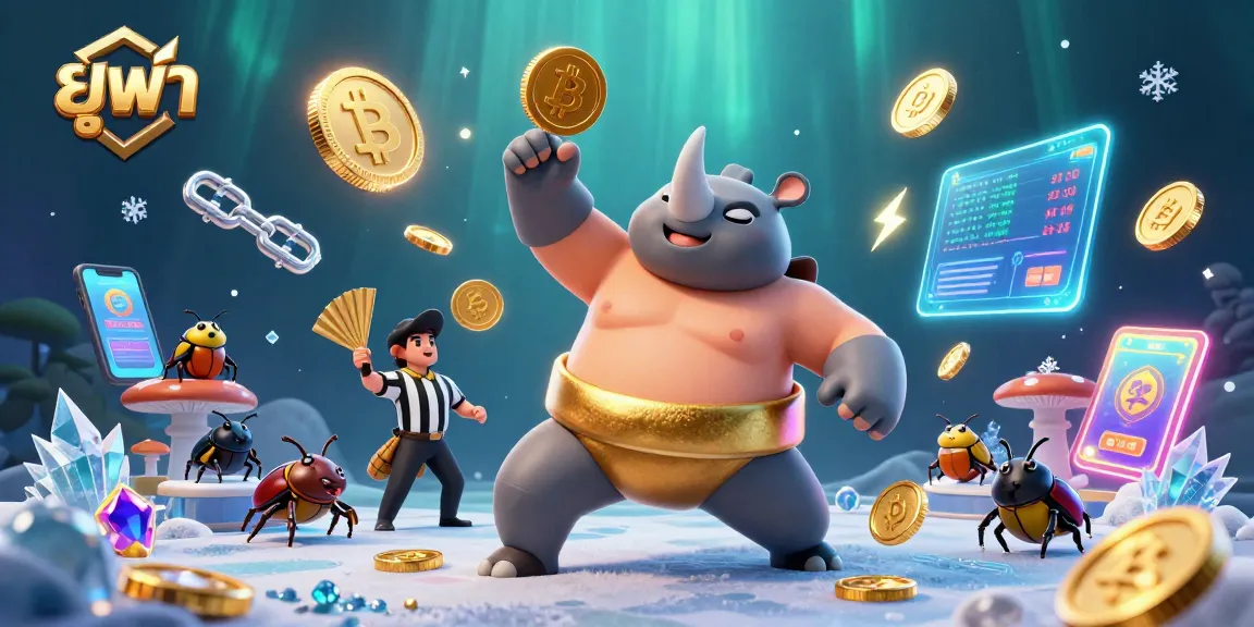 Kick off your winning journey with ufabet as the champion beetle stomps coins in a vibrant casino.