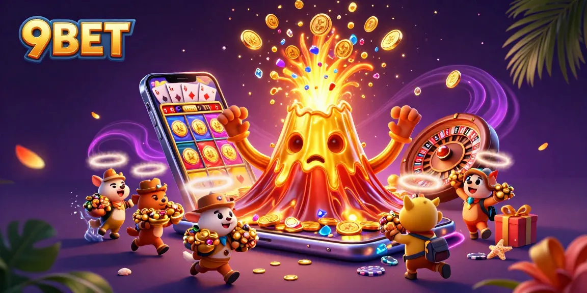 Experience the thrill of winning at 9BET with vibrant casino elements and dynamic game features.
