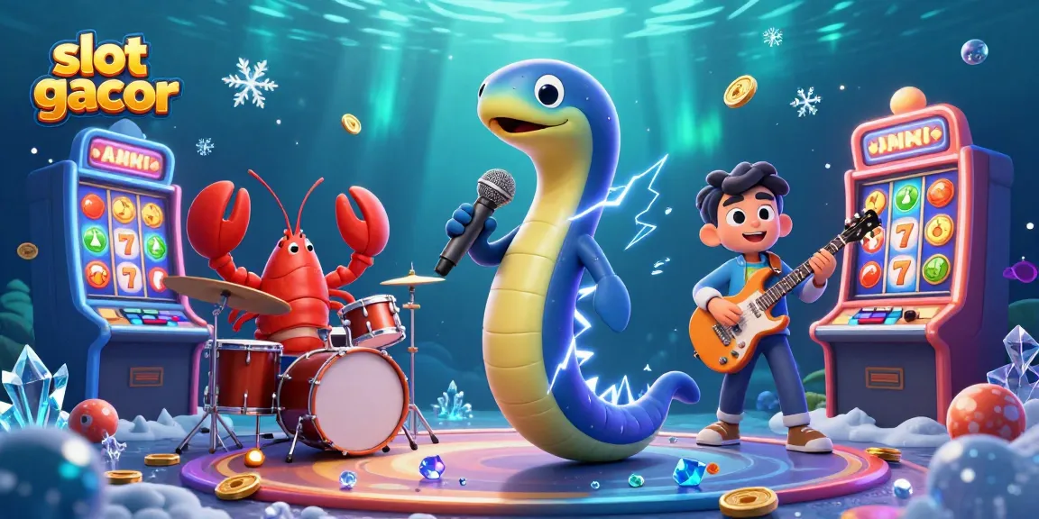 Engage with slot gacor at an underwater casino with unique 3D characters and vibrant game elements.