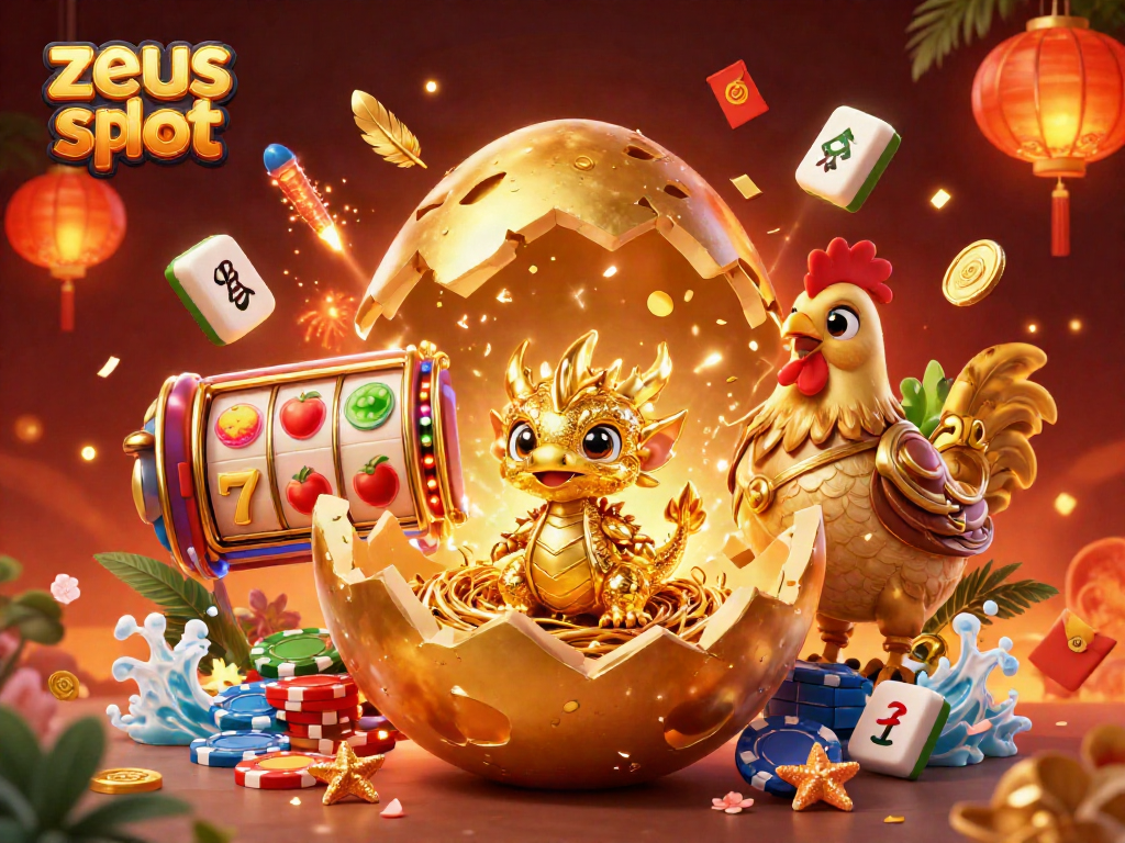 Experience thrilling action with zeus slot featuring a golden dragon and vibrant casino elements.
