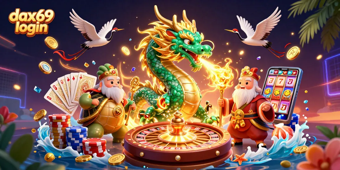 Memenangkan hadiah menarik di dax69 login dengan simbol keberuntungan yang berkilau.