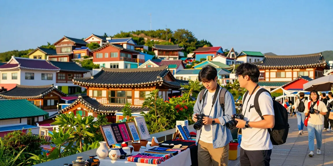 순천OP 관광지에서 전통 건축을 배경으로 한 커플의 소중한 순간