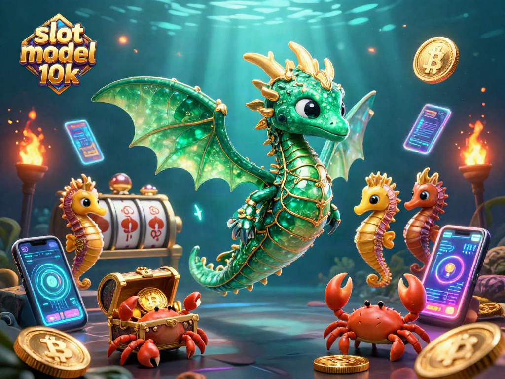 Experience thrilling gameplay with slot modal 10k featuring a vibrant dragon scene, NFTs, and crypto elements.
