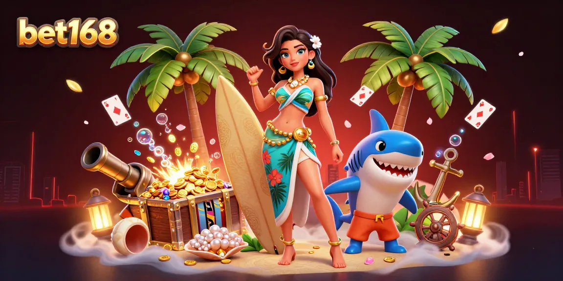 Wager dynamic slots and big wins with bet168 in vibrant underwater 3D gaming scene.