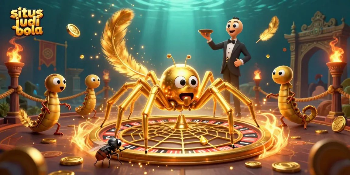 Engage in situs judi bola with thrilling bets amidst a vibrant 3D casino scene.