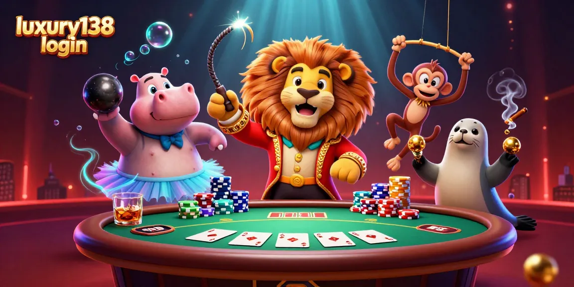 Engage with luxury138 login at this immersive online casino adventure filled with vibrant characters and poker elements.