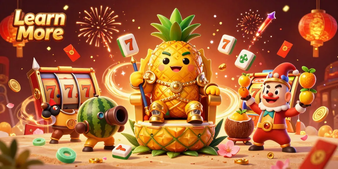 Learn More about exciting casino adventures with a vibrant 3D illustration showcasing rich gaming elements.