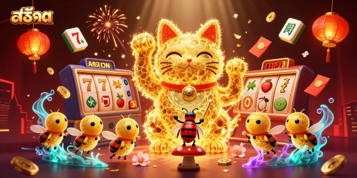 เล่นเกมสล็อต สล็อต ด้วยสัญลักษณ์แห่งโชคลาภที่น่าตื่นเต้นในฉากคาสิโน