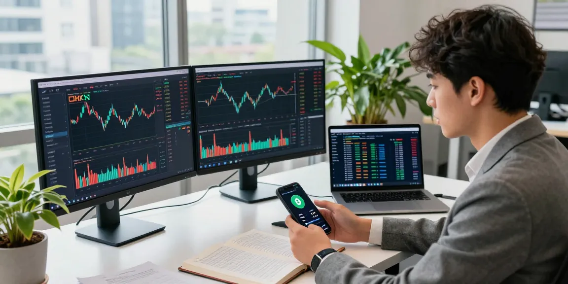 OKX reviews dynamic workspace with trading charts and professional analyzing data