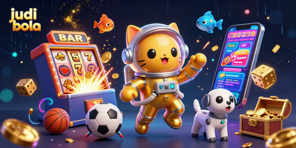 Experience judi bola excitement with a vibrant 3D illustration featuring sports betting scenes.