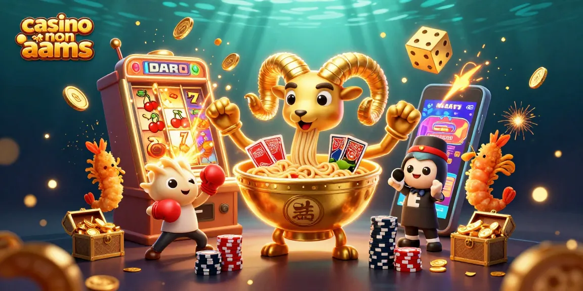 Gioca nei casino non AAMS con una vivace illustrazione 3D che rappresenta divertimento e avventure.