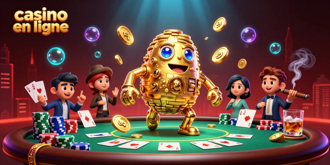 Jouez à des jeux fascinants de casino en ligne avec un golem doré animé.