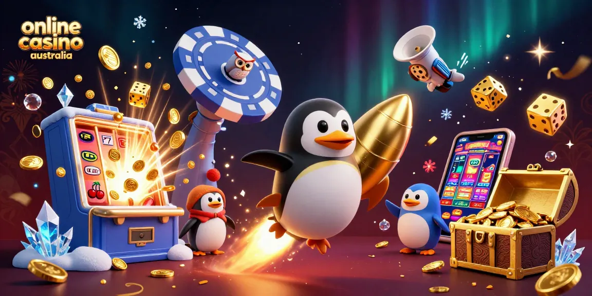 Experience excitement in the online casino Australia scene, featuring vibrant characters and dynamic game action.