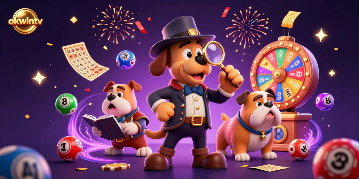 Join the exciting action with okwintv's vibrant cartoon gambling scene, featuring detectives uncovering treasure.