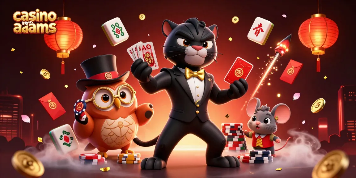 Gioca nei casino non AAMS mentre un'elegante pantera distribuisce carte, circondata da divertenti elementi ludici.
